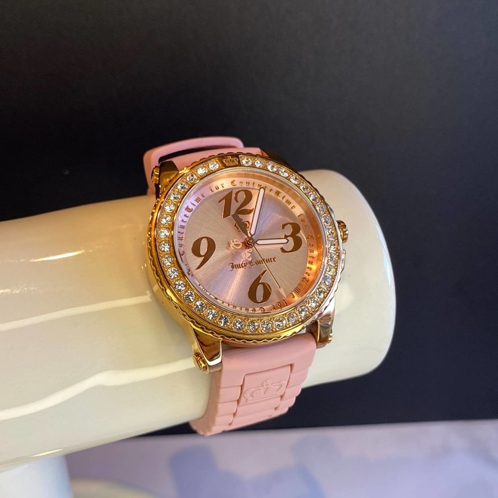 Juicy Couture Watch - Pink Silicone Band & Rose Gold Accents